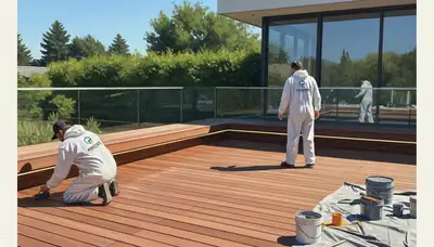 Durham, NC deck painting service for weather-resistant outdoor wood finishes