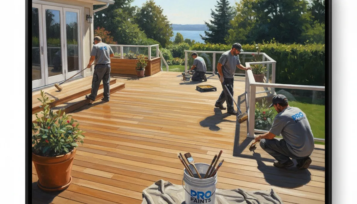 Durham, NC deck painting service by Durham Paint Pros for durable outdoor finishes