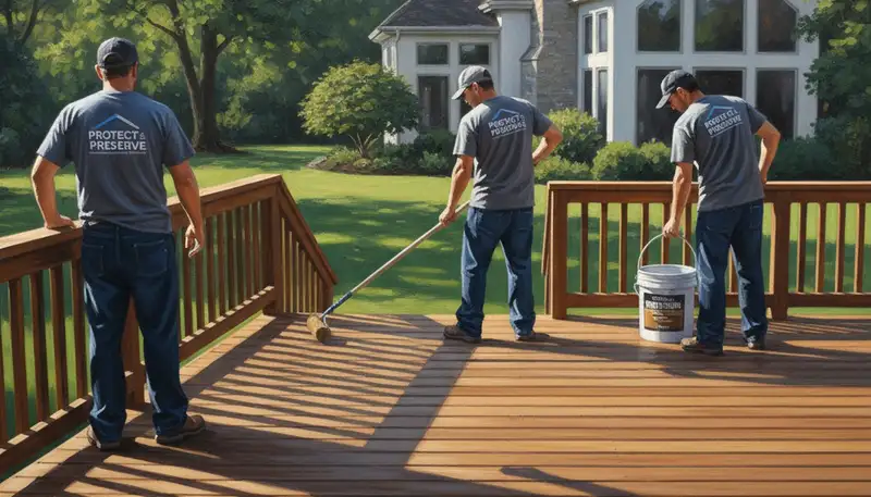Professional deck sealing service in Durham, NC to protect wood from sun and humidity