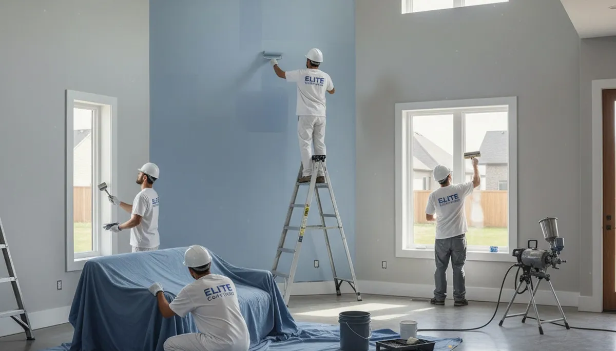 Durham, NC house painters applying exterior paint for local weather protection