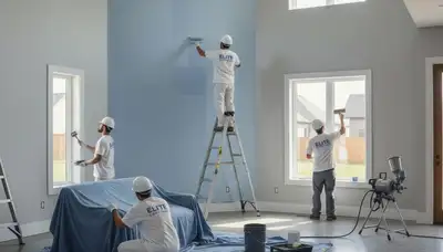 Durham, NC house painters applying exterior paint for local weather protection