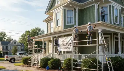 Durham, NC painting company team providing professional interior and exterior house painting services