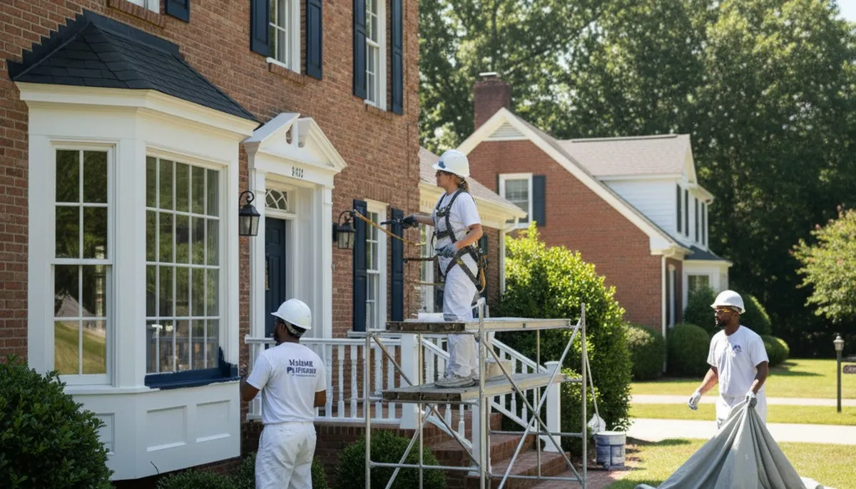 Durham, NC painting company crew providing professional interior and exterior house painting services