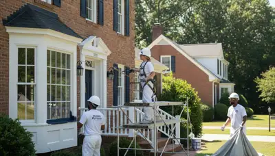 Durham, NC painting company crew providing professional interior and exterior house painting services
