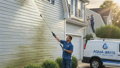 Vinyl siding pressure cleaning in Durham, NC by Durham Paint Pros for curb appeal and home protection