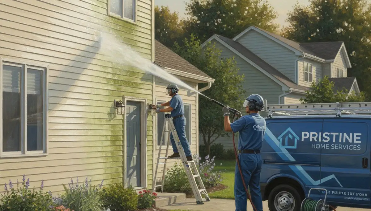 Vinyl siding pressure cleaning in Durham, NC by Durham Paint Pros for curb appeal and protection