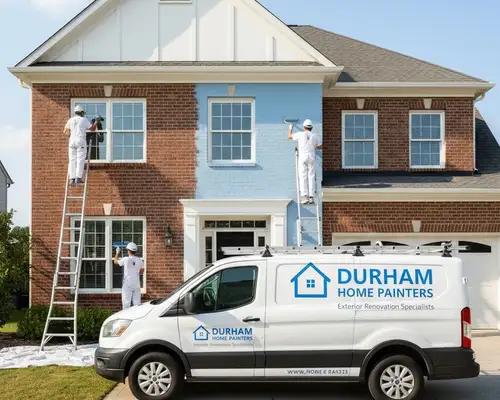 Durham, NC exterior painting services for homes, showcasing professional house painters